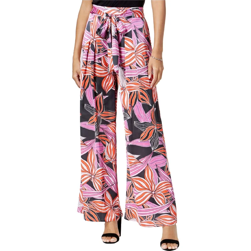 Lightweight linen pants for beach vacation style -Maison Jules Womens Printed Casual Wide Leg Pants