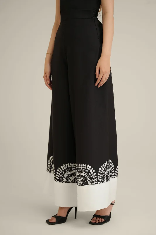 Flowy wide pants for artistic bohemian vibes -Hurim Pants