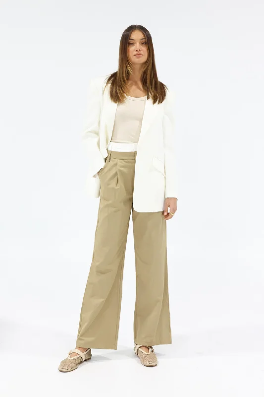 Slim-fit chinos for modern business casual -Nora Pants | Camel