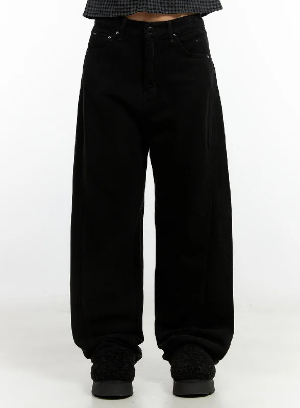 Affordable denim pants for everyday rugged use -Cotton Wide Fit Trousers CN405