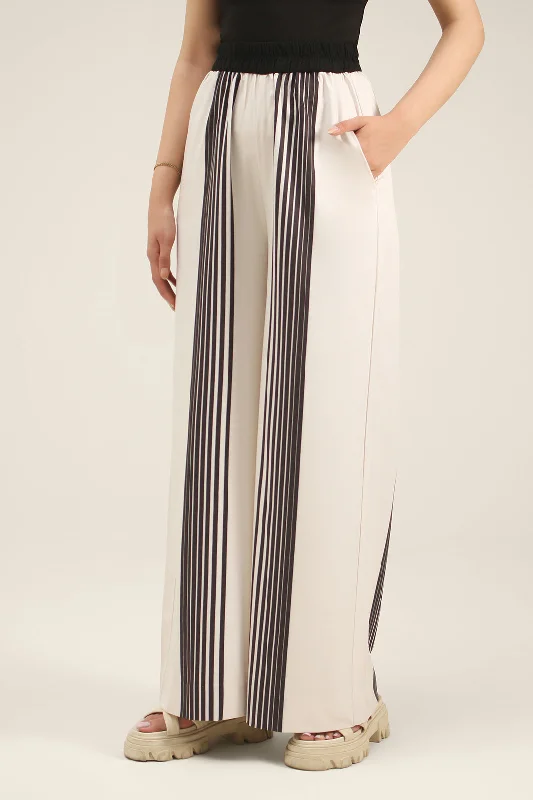 Tailored dress pants for professional office meetings -Centre Striped Pants