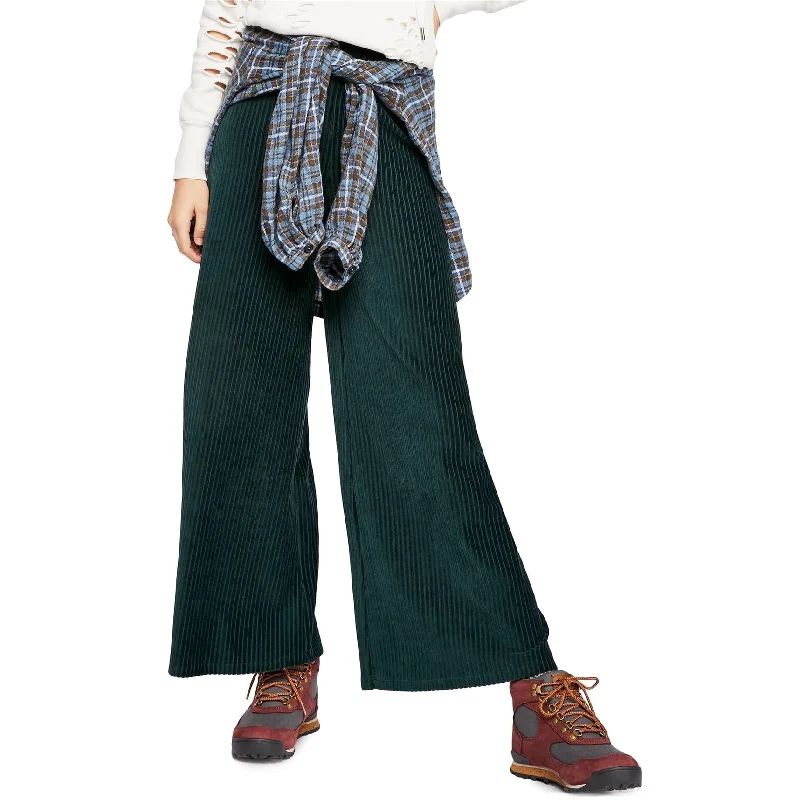 Tailored wool pants for sharp winter dressing -Free People Womens Bambi Casual Wide Leg Pants