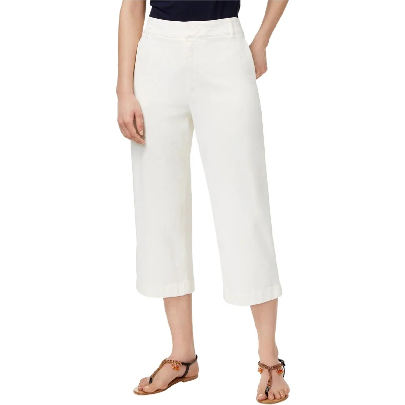 Tailored ankle pants for chic office outfits -MaxMara Womens Afelio Cropped Casual Trouser Pants, White, 14