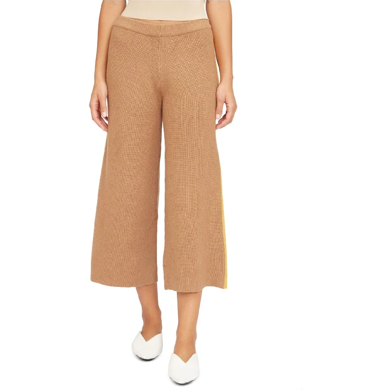 Bold plaid pants for eye-catching style choices -Lucy Paris Womens Wide Leg Casual Cropped Pants, Brown, Medium