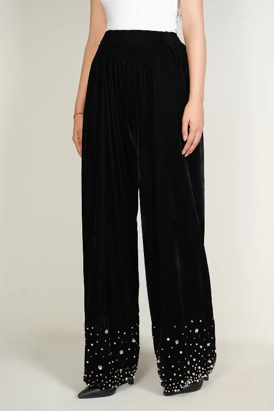 Elegant palazzo pants for formal party outfits -Saelur Pants