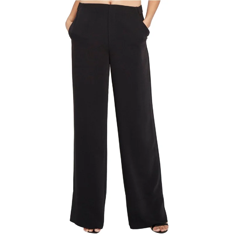 Vintage high-waisted pants for nostalgic wardrobe charm -Rachel Roy Womens Crepe Casual Wide Leg Pants