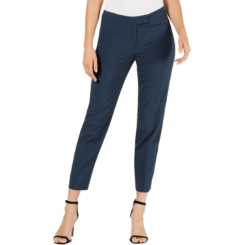 Stretch denim pants for curvy figure flattery -Anne Klein Womens Extended Tab Casual Trouser Pants, Blue, 16