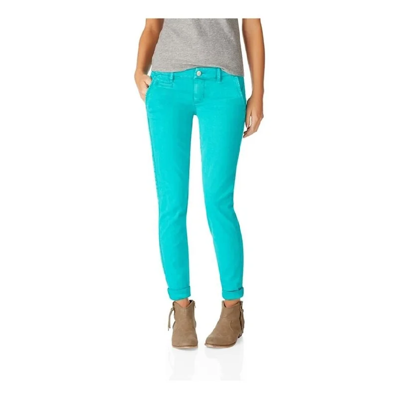 Tapered ankle pants for sleek modern silhouettes -Aeropostale Womens Skinny Twill Casual Trouser Pants