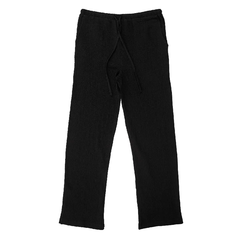 Multi-pocket pants for organized travel convenience -Split Coast Ladies Crinkle Pant