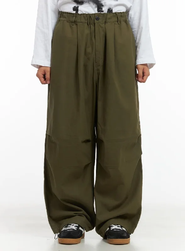 Elegant palazzo pants for formal party outfits -Men's Solid Pintuck Wide Leg Trousers CO408