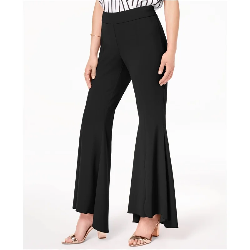 Stylish wide-leg pants for bold evening looks -I-N-C Womens Flared High Low Casual Wide Leg Pants, Black, 12 Regular