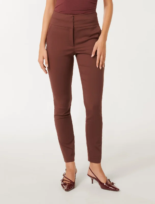 Slim-fit dress pants for sharp evening events -Georgia High Waist Full Length Pants