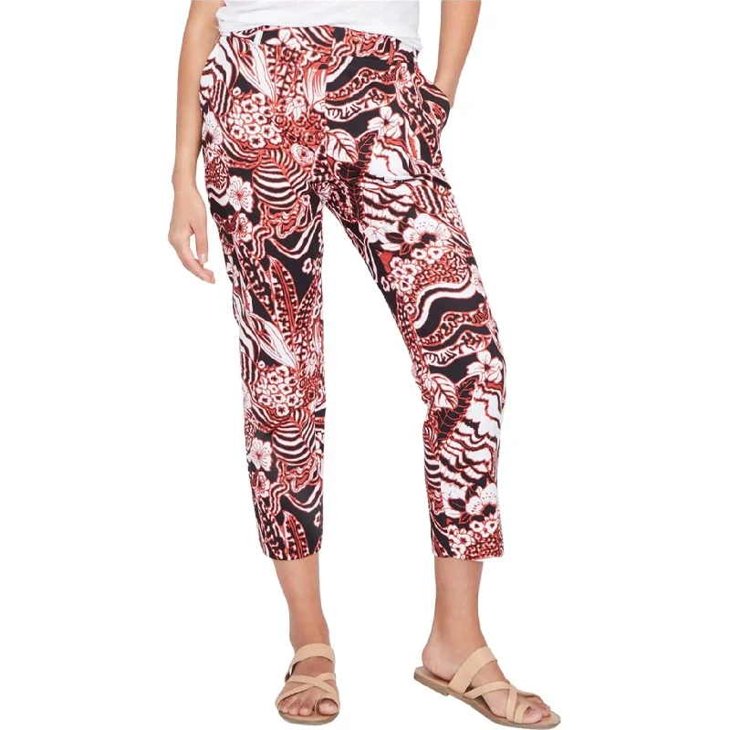 Casual twill pants for easygoing daily outfits -Rachel Roy Womens Printed Casual Cropped Pants