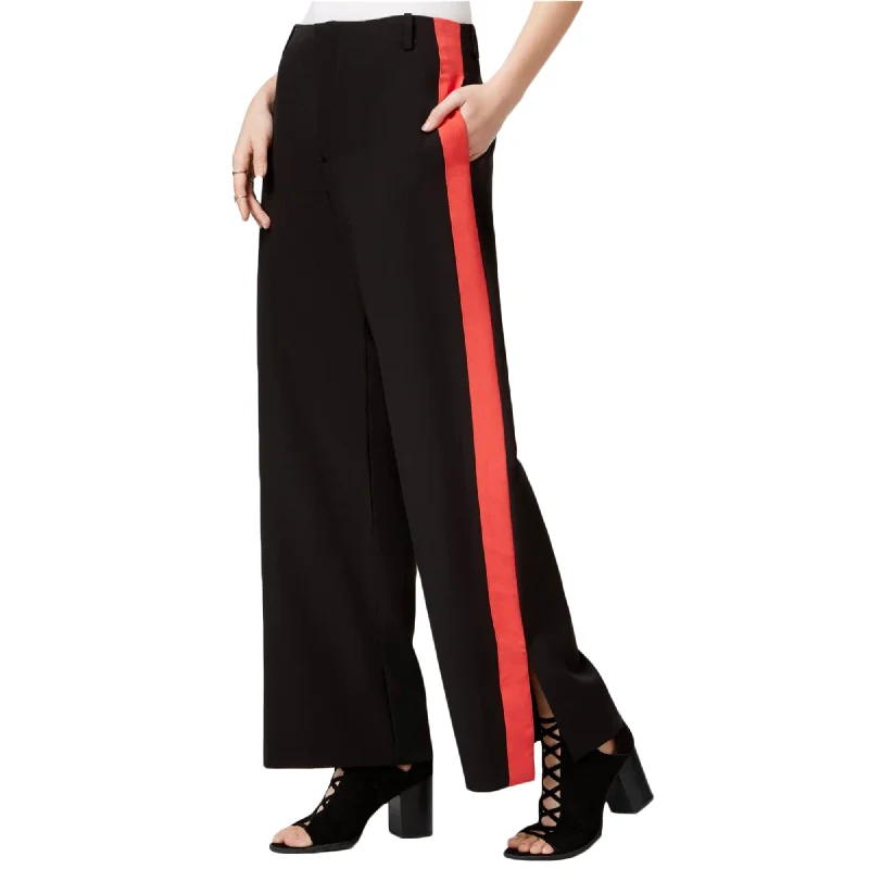 Casual twill pants for easygoing daily outfits -Shift Womens Colorblock Casual Wide Leg Pants, Black, Small