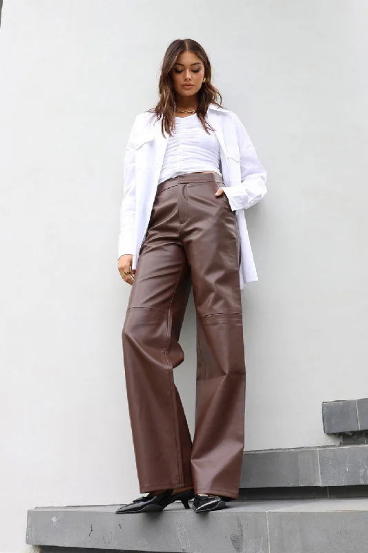 Breathable chino pants for warm climate comfort -Sadie Pants | Choc