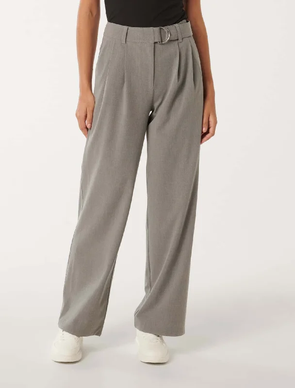 Soft jogger pants for relaxed weekend lounging -Wilda Belted Wide Leg Pants