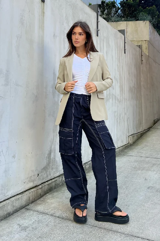 Stylish cropped pants for warm season trends -Ramsey Pants | Navy