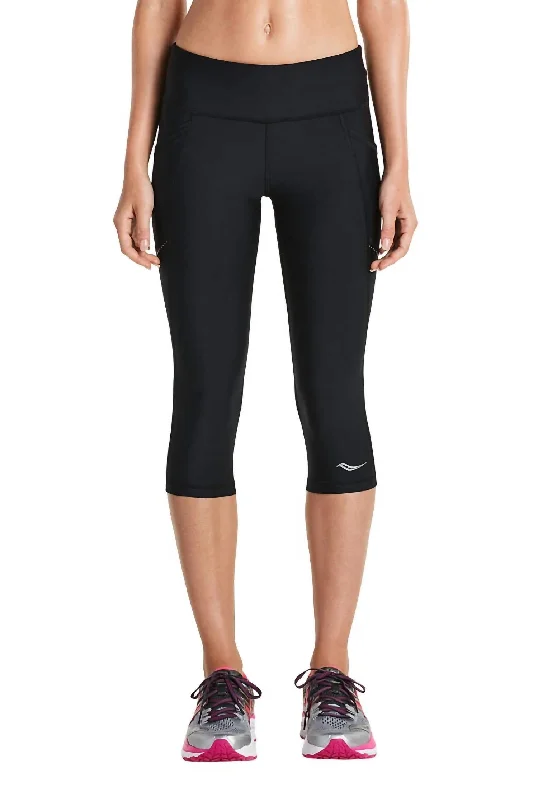 Tight cargo trousers for women with stylish pockets and slim cut for urban look -Bullet Capri In Black