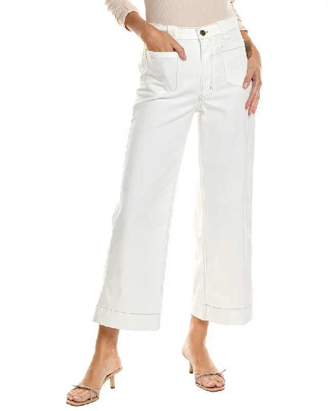 High-waisted tight trousers for women with tapered leg and vintage-inspired design -FRAME Denim Natural Utility Relaxed Straight Jean