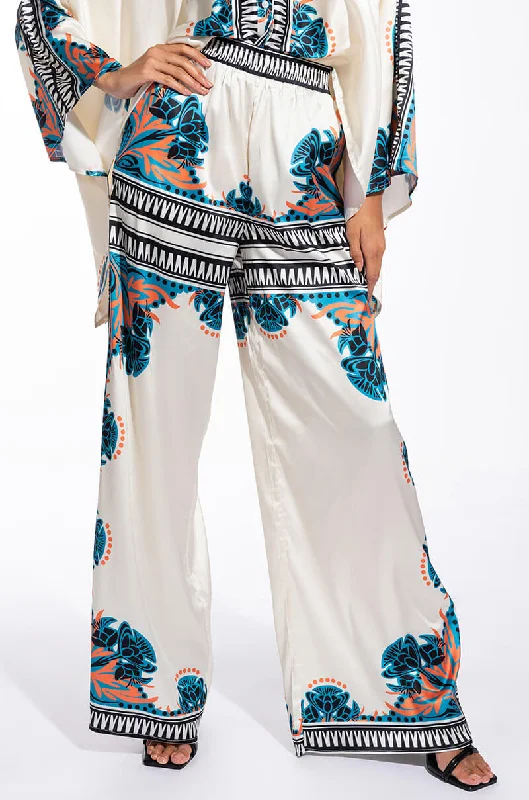 COASTAL LIVING SATIN WIDE LEG PANT