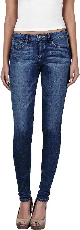 Comfortable tight trousers for women with soft cotton fabric and stretch -Amelia Distressed Skinny Jeans In Blue