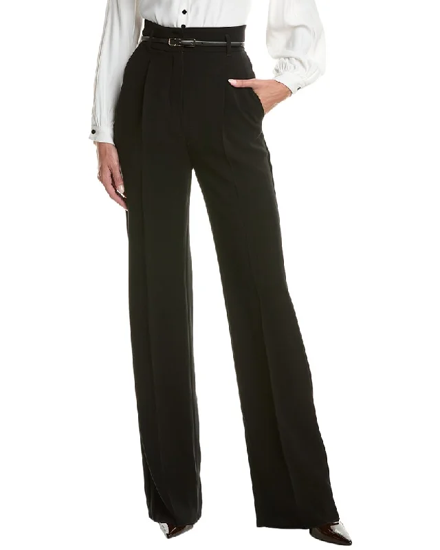 Elegant tight trousers for women with high-quality wool fabric for refined look -Max Mara Studio Ghisa Trouser