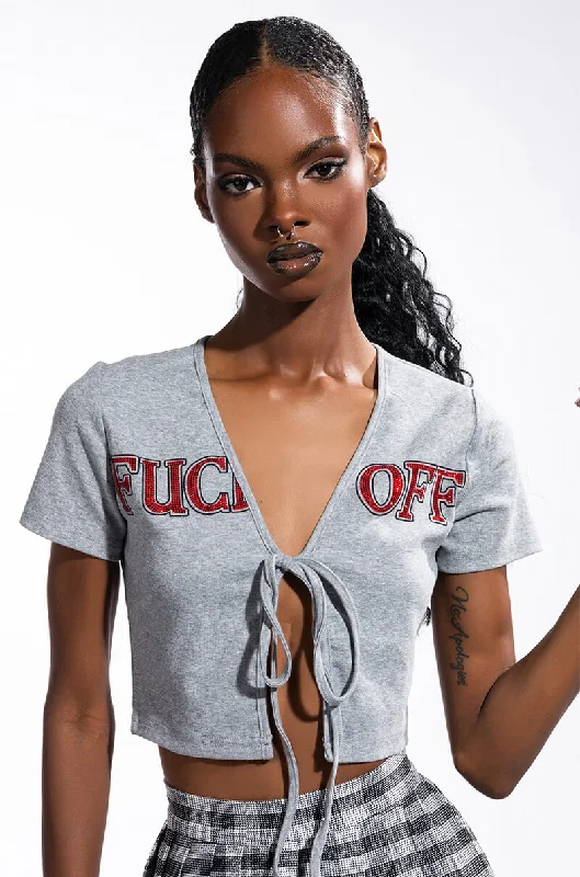 FUCK OFF-HEATHER GREY