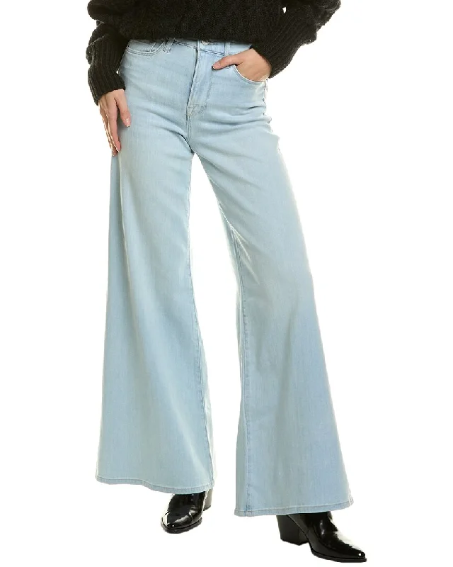 Classic tight trousers for women with smooth fabric and chic, timeless design -FRAME Denim Clarity Palazzo Jean