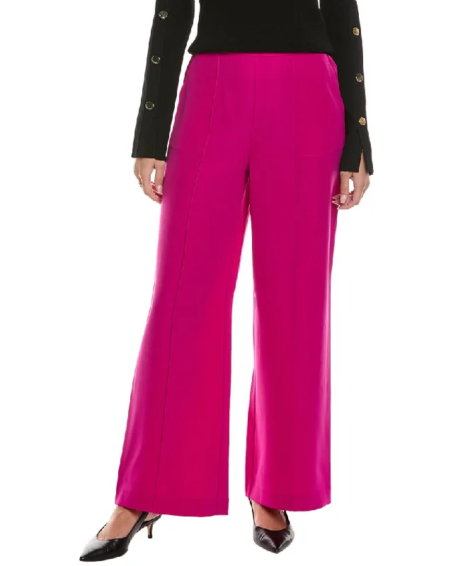 Wool blend tight trousers for women with soft, breathable fabric for year-round wear -St. John Ankle Pant