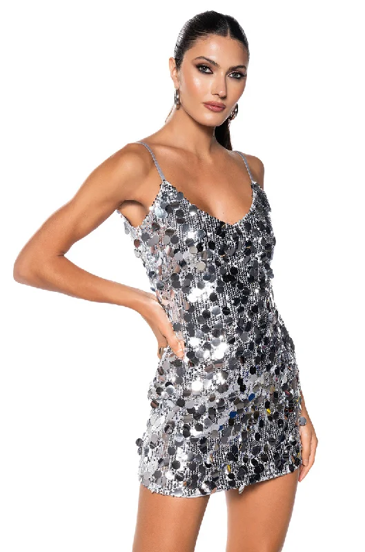 Mini Dresses for Pool Parties -FOREVER AT THE TOP SEQUIN MINI DRESS