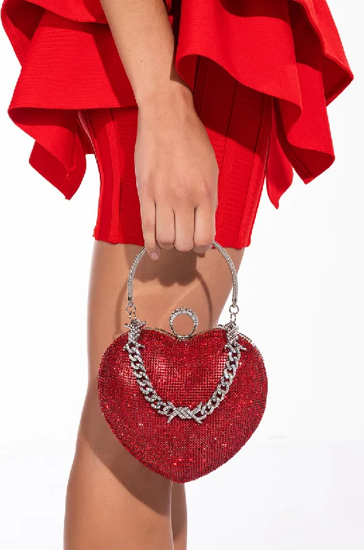 RED PROTECTED HEART PURSE