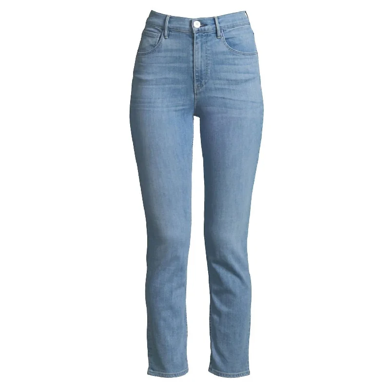 Comfortable tight trousers for men with stretchy fabric and slim silhouette -Women Colette Slim Crop W4 Jeans In Blue