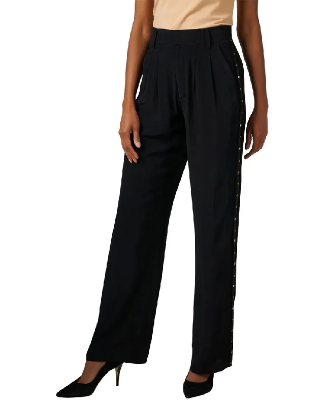 Wool blend tight trousers for women with soft, breathable fabric for year-round wear -Figue Straight Leg Pant