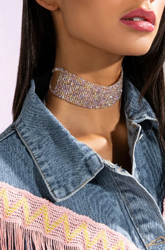 PHOEBE TONAL RHINESTONE CHOKER