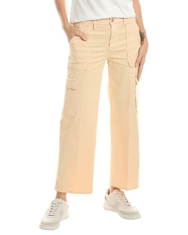 Printed tight trousers for women with bold patterns and eye-catching designs -HUDSON Jeans Rosalie Bleached Sand High-Rise Wide Leg Jean