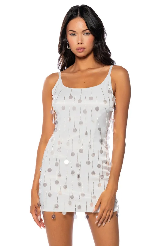 Mini Dresses for Sporting Events -DRIPPIN EMBELLISHED MINI DRESS