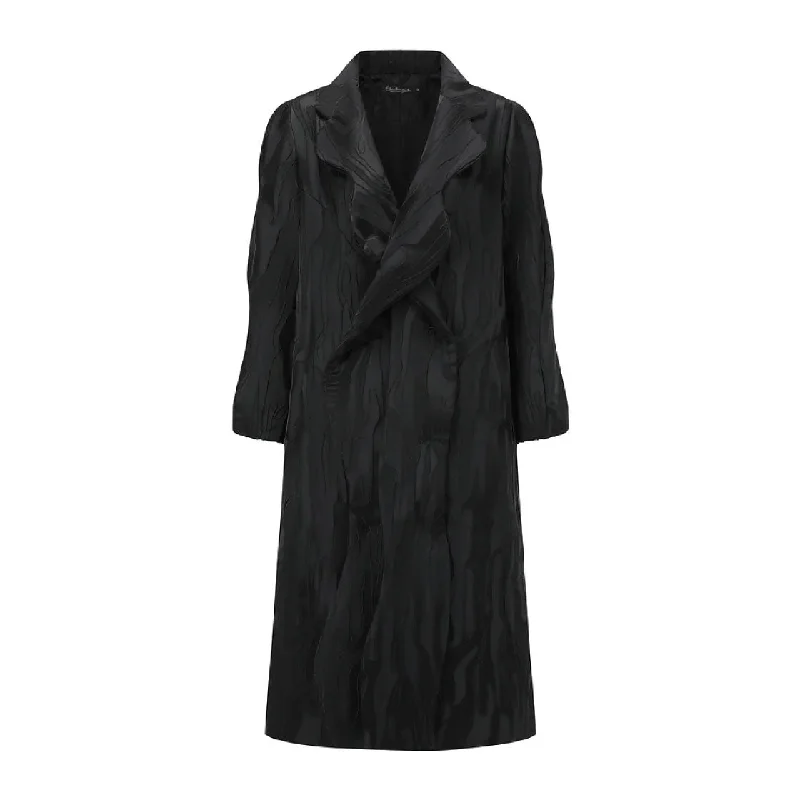 Plush velvet blazer for elegant holiday parties -Wave Coat