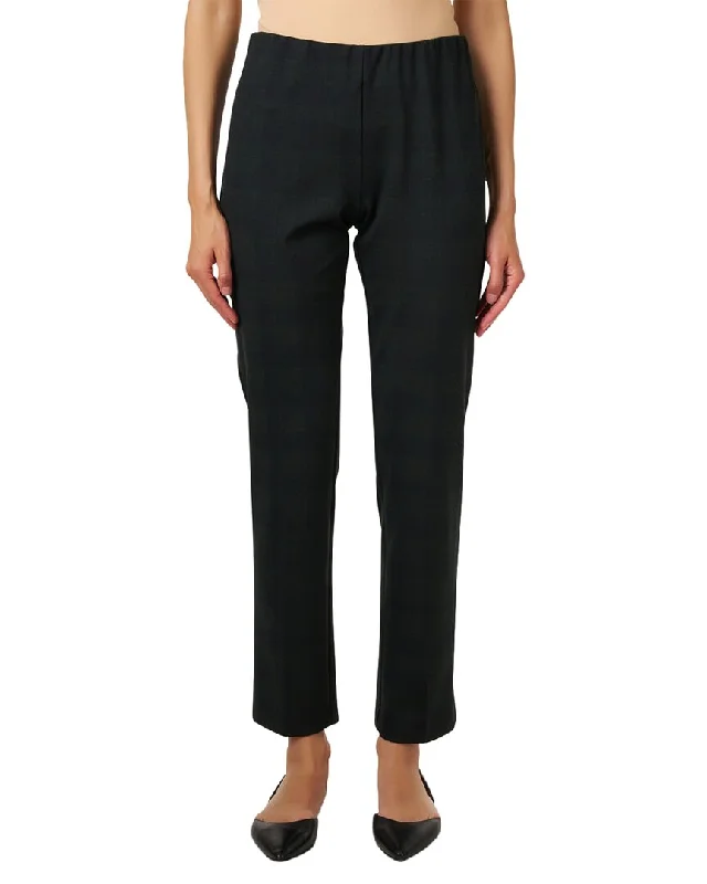 Denim tight trousers for women with skinny fit and timeless blue wash -Elliott Lauren Plaid Pull-On Pant