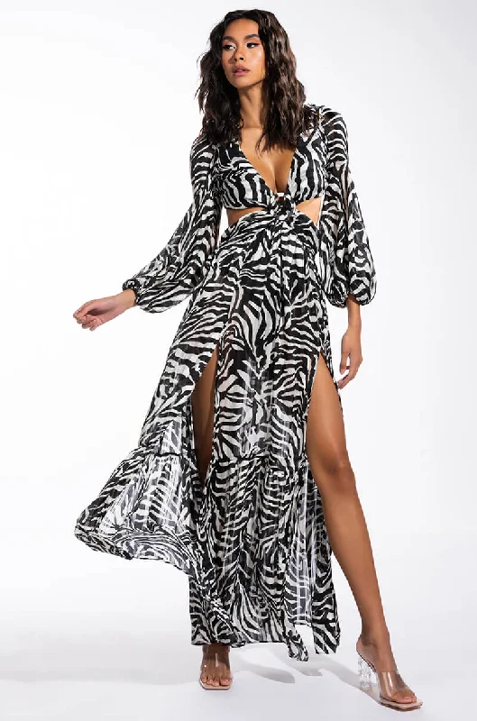 ZEBRA VIBEZ MAXI DRESS