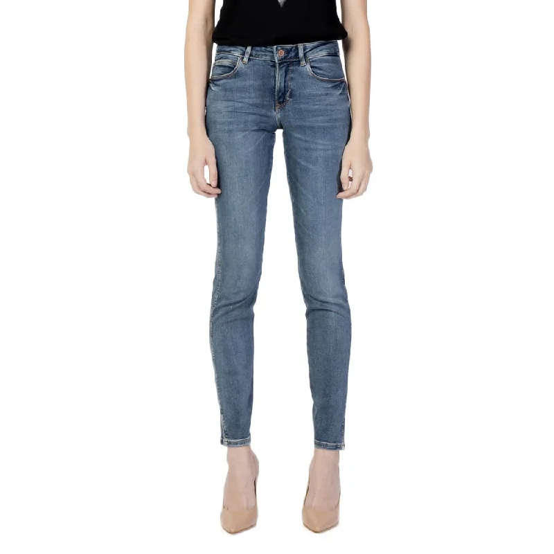 High-waisted tight trousers for women with belt loops for added style -Guess  Cotton Jeans & Women's Pant