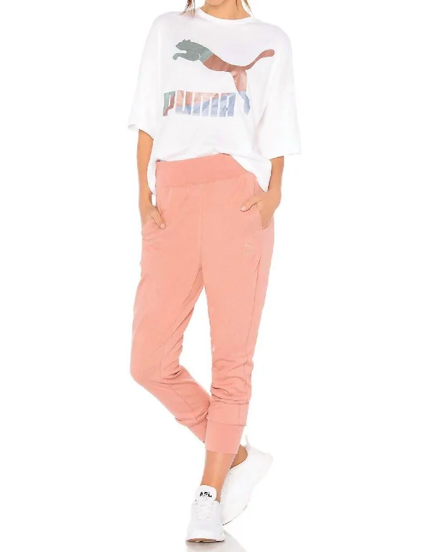 Color-block tight trousers for women with bold contrasts and modern flair -Archive Logo Jogger Pants In Pink