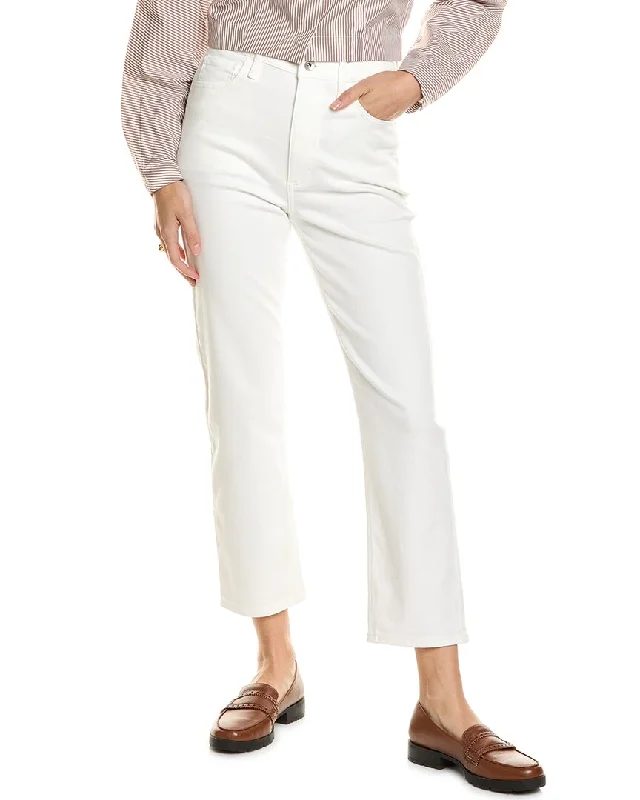 Soft wool tight trousers for women with cozy, refined fabric for cold weather -rag & bone Fern High-Rise White Slim Jean