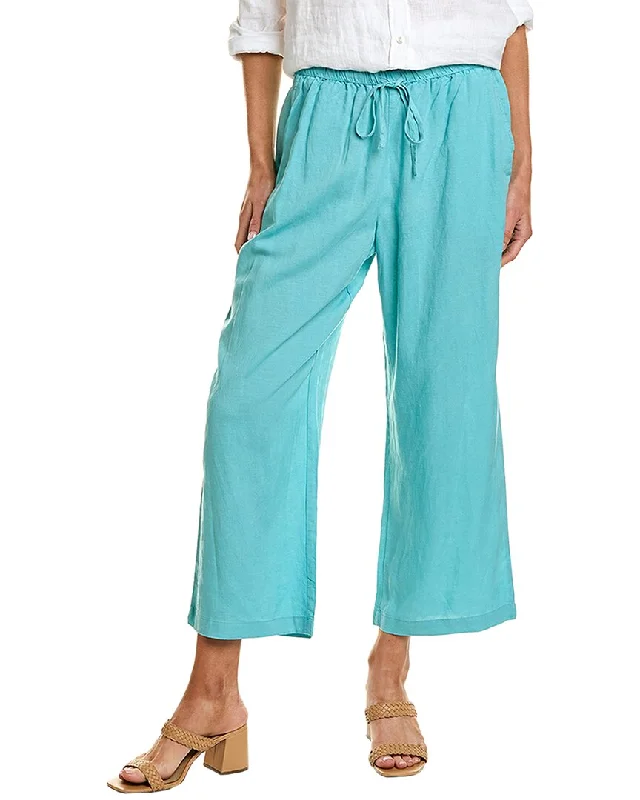 Pleated tight trousers for women with vintage-inspired design and modern twist -Splendid Dawson Linen-Blend Pant