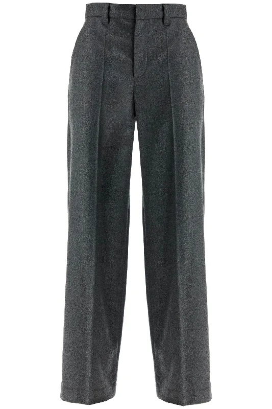 Soft stretch tight trousers for men with comfortable waistband for all-day wear -Brunello Cucinelli Women's Tailo Flannel Trousers For