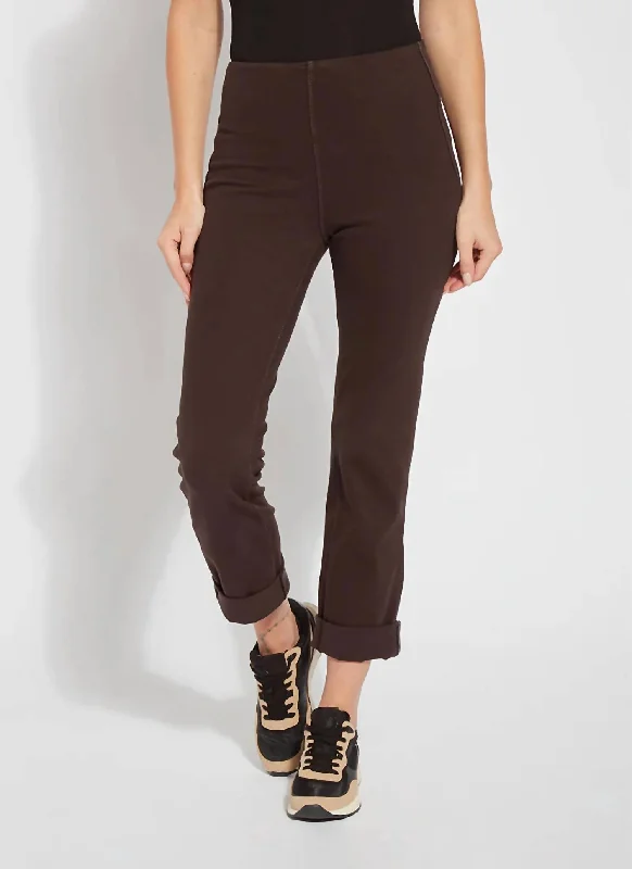 Stylish tight trousers for women with high-waisted fit for flattering look -Boyfriend Denim Jean In Double Espresso