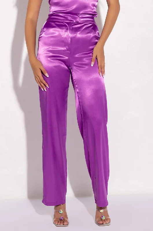 NEW HORIZONS SATIN WIDE LEG TROUSERS