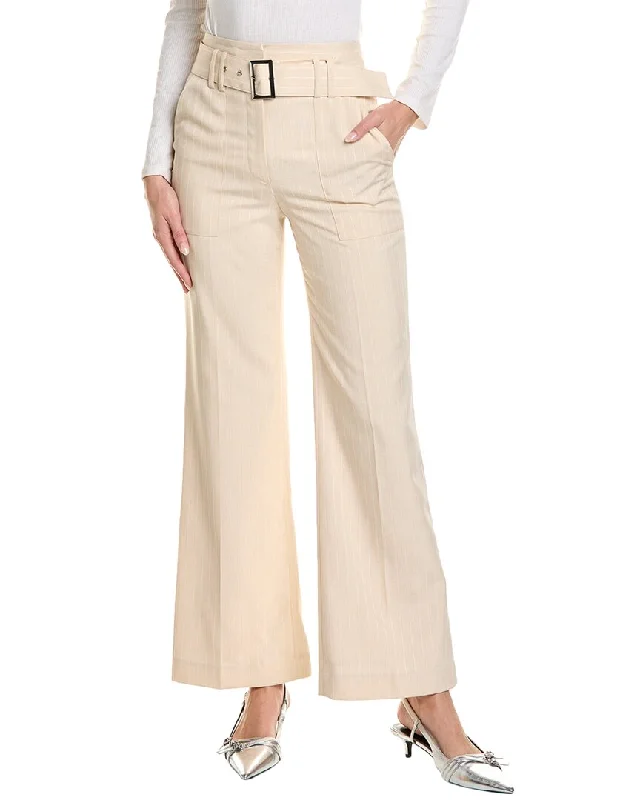 High-waisted tight trousers for women with elastic waistband for added comfort -Elie Tahari Wide Leg Pant