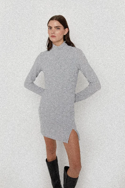 Mini Dresses for Trendy Fashionistas -SPARKLY MOCKNECK MINI DRESS