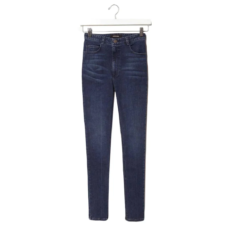 Formal tight trousers for women with sharp crease and sophisticated tailoring -Women's Latitude Jeans In Blue