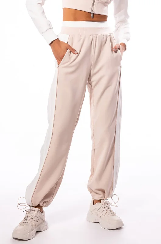 LISTEN UP COLOR BLOCK WIDE LEG SWEATPANT